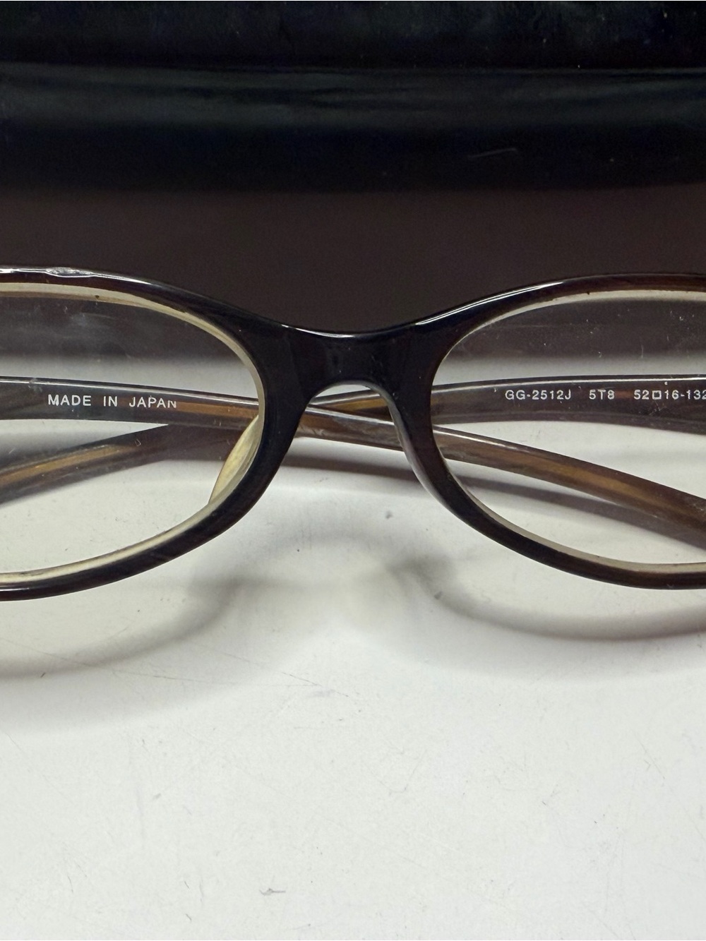Gucci Brown Oval Glasses Frames